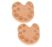 EXCEART 2 Set Tavolozza di Scatole di Pigmenti Acquerello Acquerelli Palette Tavolozza Pittorica Vassoi di Vernice per Legno Tavolozze di Pigmenti per di Legno 2 Pezzi*2