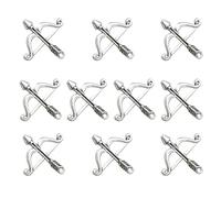 EXCEART 20 Pezzi Ciondolo Arco e Freccia in Lega per Gioielli Fai da Te | Argento, Design Delicato e Semplice, per Collane e Bracciali, Accessorio Decorativo Versatile