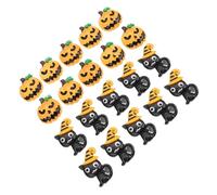 EXCEART 20 Pezzi Decorazione Halloween in Plastica Zucca Chic e Facile da Usare per Accessori Fai da Te e Regali, Atmosfera Festosa