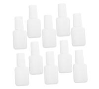 EXCEART 22 Pezzi Flaconi Vuoti per Smalto per Unghie da 10ml con Tappo a Vite Ben Sigillato, Plastico Bianco, Antigoccia per Smalto Top Coat e Lucidatura
