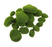 EXCEART 25 Pezzi Pietre di Muschio Artificiale Decorativo Palline Verdi Simulate in Dimensioni Rocce Finte per Composizioni Floreali Giardini Fatati Bonsai e Progetti Te Indoor e Outdoor