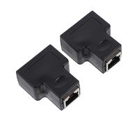 EXCEART 2pezzi Adattatore Ethernet Porte Splitter Connettore Accessori Ethernet Condivisione Simultanea Tra Due Computer