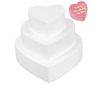 EXCEART 3 Pezzi di Torta Bolla Polistirolo Modello di Torta Schiume Fai da Te Torta Artigianale A Forma di Cuore Manichini per Torta Modellazione di Torta Torta Schiume Manichini Fai da