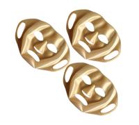 EXCEART 3 Pezzi Maschera Viso in Silicone Riutilizzabile 3d Ganci | Tenuta Stabile, Chiusura Occlusiva, per Routine a Casa e Strati di Crema Viso, Colore Oro