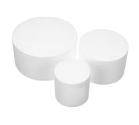 EXCEART 3 Pezzi Modelli Torta in Polistirolo Rotondi Bianchi Supporti Decorativi per Cake Design e Addestramento Superficie Liscia per Fondant e Glassa
