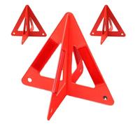 EXCEART 3 Pezzi Triangolo di Sicurezza per Auto in Pvc Arancia Riflettente, Segnale Stradale Pieghevole per Sicurezza Stradale e Ispezioni Annuali, Visibilità Migliorata in Emergenza