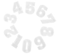 EXCEART 3 Set Accessorio Per Ricamato Calcio Maglie Cerotti Nozze Numero Cucire i Numeri Applicati Toppa Decorazione Delle Toppe Della Valigia Toppe Multifunzione Tessuto Saia Bianca