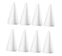 EXCEART 3 Set Cono di Schiuma Coni Zucchero Filato Zucchero Filato Espositore per Caramelle Palline Trasparenti Gomma da Masticare Palline Dell'albero di Natale Ghirlanda Bianca 8 Pezzi*3