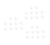 EXCEART 3 Set Dell'embrione Adesivi per Uccelli del Corpo Piccola Clip per Uccelli Uccellino in Polistirolo Realistico Mini Schiuma Bianca 10 Pezzi*3