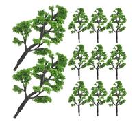 EXCEART 30 Pezzi Alberi Miniatura Plastica per Diorama Paesaggio Ferroviario Modello Simulazione Alberi Artificiali Verdi per Modellismo Architettonico Micro Paesaggi