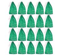 EXCEART 30 Pezzi Sacco a Rete Coulisse per Cipolle, Plastica Verde 55lbs | Maglia Tessuta Testurizzata, Chiusura Sicura Laccio, Circolazione D'aria, per Conservazione su Scaffali