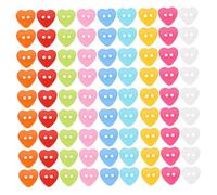 EXCEART 300 Pezzi Bottoni in Plastica a Forma di Cuore Colore Assortito per Lavori Artigianali e Decorazioni da Cucito, per Progetti Fai da Te Creativi Colore Casuale