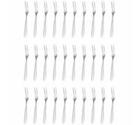 EXCEART 30pezzi Stainless Steel Fruit Serving Forks With Two Teeth Design For Desserts Parties Restaurants And Home Use