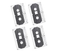 EXCEART 4 pezzi Cassette Audio Vuote Minuti Registrabili per Progetti DIY con Guscio Trasparente Nastri Audiocassette Vergini per Messaggi Musica e Contenuti Educativi Vintage