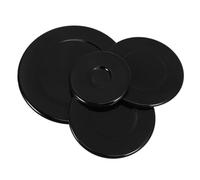 EXCEART 4 Pezzi Copertura antincendio per stufa copertura per piano cottura a gas coperture piccolo guardia sostituzione fornello del bruciatore a gas spartifiamma alluminio Nero