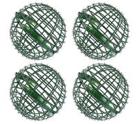 EXCEART 4 Pezzi Gabbia per Palline D'erba in Plastica Verde