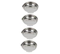 EXCEART 4 Pz Coppa Bilancia In Acciaio Inox Mini Pentola Cibo Bilancia Polvere Mini Padella Elettronica Mini Ciotola di Metallo Tazze Numero Acciaio Inox Piccolo Misurino