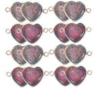EXCEART 4 Set Pendente Ciondoli D'oro Collana Connettore Gemstone Cuore Bangle Chain Fascino Del Braccialetto Ciondoli Per La Realizzazione Di Braccialetti Pietra Dell'imperatore 4 Pezzi*4