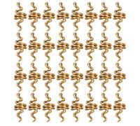 EXCEART 40 pezzi di fermagli per capelli a forma di serpente per dreadlock - Mini gioielli a spirale in lega d'oro per lo styling dei capelli per trecce - Accessori per dreadlock da donna