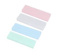 EXCEART 4pezzi Astuccio Traslucida Per Penne Di Piccoli Portaoggetti Per Scuola e Cancelleria Bianco Verde Rosa Blu Design Moderno e Pratico Per Studenti