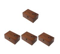 EXCEART 4pezzi Cofanetto Legno per Cucito Scatola Portatile per Ago e Filo Organizer per Accessori da Ricamo Design retrò e Pratico per Amanti del Cucito