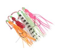 EXCEART 5 Pezzi Amo da Pesca Notturna, Esca Realistica in Silicone | Leggero e Compatto, Effetto Fosforescente al Buio, per Profondo e Acqua Salata