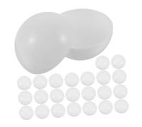 EXCEART 50 Palline da Bingo in Pvc Bianco 4 Cm Design Apribile e Coperchio Comodo per Attività di Halloween e Feste Premi Piccoli