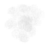 EXCEART 50 Pezzi Set 50 Pezzi Bottoni Pompon Rimovibili in Pelliccia Sintetica Trasparente Supporto a Cuore, Strumento di Fissaggio per Cappelli Lavorati a Maglia Fai da Te, Accessori per