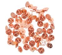 EXCEART 50 Set di Chiusure a Farfalla in Rame per Spilli Design Portatile e Sicuro, Accessori per Gioielli Fai da Te e Creazione Artigianale