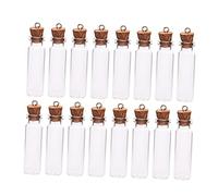 EXCEART 50pezzi Bottiglia Di Vetro Mini Tappo Di Sughero Bottigliette Piccole Trasparenti Per Messaggi Bomboniere Fai Da Te Decorazioni Regali