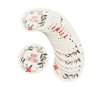 EXCEART 50pezzi Etichette Natalizie Decorative Rotonde Per Regali Confezione Per Imballaggio Decorazioni e Crafting Aggiungi Un Tocco Di Gioia Al Tuo Natale