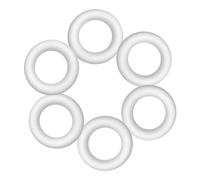 EXCEART 6 Pezzi Anello Solido in Schiuma 6 Pezzi Piccola Ghirlanda in Schiuma Cerchio di Schiuma Ghirlanda Modellazione Polistirolo Espanso Polistirene Forme Palline Anello Ghirlanda in