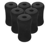 EXCEART 6 Pezzi Cuscinetto per Piedi in Schiuma Nero Design Multifunzione e Superficie Imbottita, Copertura per Rulli da Palestra per Sit-ups e Macchine per Estensione Gambe