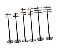 EXCEART 6 Pezzi Micro Paesaggio Giardino Telefono Arredamento Vintage Arredamento Retrò Mini Accessori Luce Del Giardino Modello Micro Pali Del Telegrafo Modello Micro Paesaggio Pali Del