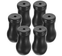 EXCEART 6 Pezzi Pomelli Neri in PVC per Cordoncino Tenda, Accessori Resistenti e Lisci al Tocco per Corde di Tende e Tapparelle, per Fai da Te