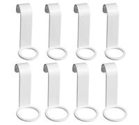 EXCEART 8 Pezzi Ganci da Parete per Bottiglie Bianco in Abs, Porta Dispenser Bagnoschiuma e Shampoo Multipurpose per Bagno e Cucina, Facile da Installare e Non Cade