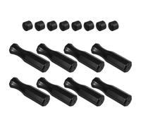 EXCEART 8 Pezzi Impugnature per Calcio da Tavolo in Plastica Nera Design Antiscivolo, Accessori di Ricambio per Gioco Calcetto da Tavolo, Pratiche e Resistenti