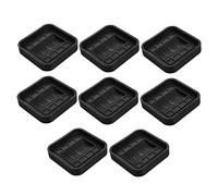 EXCEART 8 Pezzi Tazza d'incantatore antiscivolo slittata impedire per rotelle per mobili mobilia tazze per ruote per mobili protezione della ruota Gel di silice Black