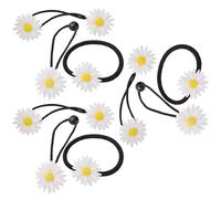 EXCEART 9pezzi Elastici per Chioma Bambina Fiore Margherita in Plastica e Gomma, Accessori Eleganti per Acconciature Quotidiane, per Chioma Medi o Spessi Stili multipli