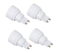 EXCEART Adattatore Lampadina G9 a E14 in Plastico e Metallo, 4 Pezzi, Resistente al Calore, Facile da Sostituire, per Lampade da Tavolo da Soffitto Bianche