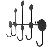 EXCEART Appendiabito da Parete Nero in Ferro, Gancio Creativo e Resistente per Cappotti e Cappelli, per Bagno e Cucina, Design Semplice e Multifunzione