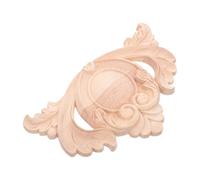 EXCEART Applique in Legno Intagliato Floreale Beige, Stile Classico | Superficie Grezza da Dipingere o Tingere, Rilievo Embossato, per Restauro Mobili e Interni Domestici
