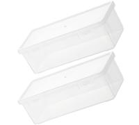 EXCEART Astucci Portatili in Plastica Trasparente Set 2 Pezzi, Scatole Portapenne Multifunzione 19x9,5x6 Cm, Organizer Cancelleria per Scuola, Ufficio, Capacità Ampia per Penne, Matite