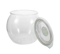 EXCEART Barattolo Trasparente Ermetico Rotondo 4l in Plastica con Valvola | Biscotti, Tè, Caffè e Caramelle, Coperchio Sigillato, Superficie Liscia, Design Moderno Minimalista