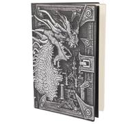 EXCEART Blocco Notes Notebook Rilievo Drago, Argento, Scrittura Fluida | Carta e Finta Pelle, Leggero e Semplice, per Appunti e Ispirazioni, Aspetto Elegante