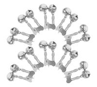 EXCEART Campanelli per Canne da Pesca in Acciaio Inox 10 Pezzi Set Allarme Abboccata Sensore Anti-caduta Accessori Pesca per Battute e Segnalazione Morso e All’aperto