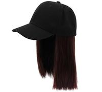 EXCEART Cappello con Parrucca Integrata da Donna Design One-piece con Capelli Lisci Corti Fibra Resistente al Calore Elegante e Traspirante per Uso Quotidiano Feste e Viaggi