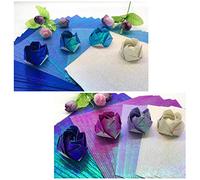 EXCEART Carta Origami Colorata 100 Fogli Quadrati Iridescenti E Lucidi Pieghevoli Per Confezioni