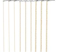 EXCEART Catena per Chioma Clip 9 Pezzi in Alluminio Oro, Fermacapelli Stabile alla Moda per Donne e Ragazze, Accessorio Delicato e Punk per Ogni Occasione