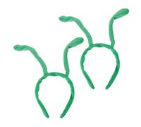 EXCEART Cerchietti per Chioma Antenna in Peluche Verde 2 Pezzi per Feste a Tema Halloween e Cosplay di Animali Accessori Chioma per Donne e Uomini